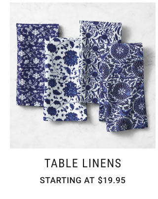 Table Linens Starting at $19.95