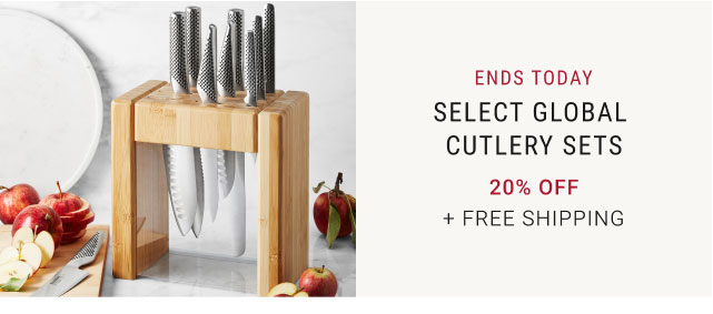 Ends today - Select Global Cutlery Sets 20% off + Free Shipping