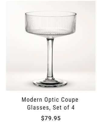 Modern Optic Coupe Glasses, Set of 4 - $79.95