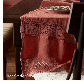 Linen Crochet Runner