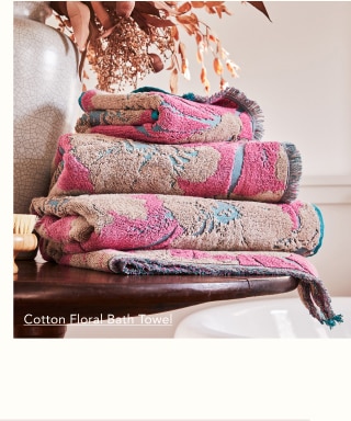 Cotton Floral Bath Towel