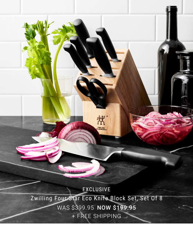 Exclusive - Zwilling Four Star Eco Knife Block Set, Set of 8 NOW $199.95 + Free Shipping