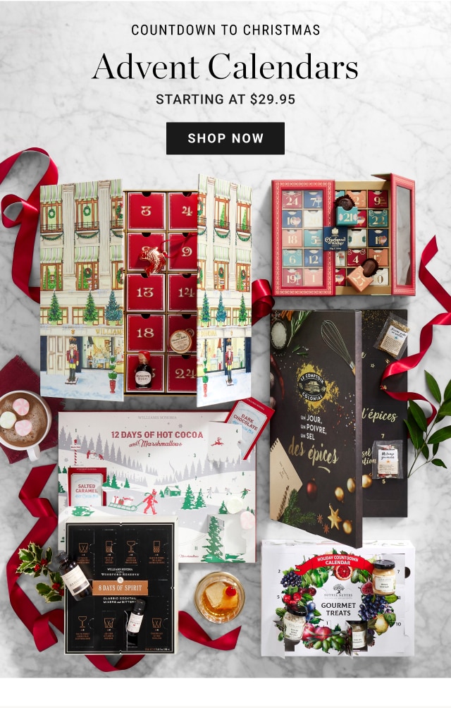 Advent Calendars - starting at $29.95 - shop now