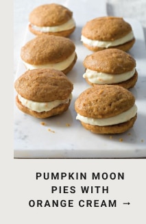 Pumpkin Moon Pies with Orange Cream