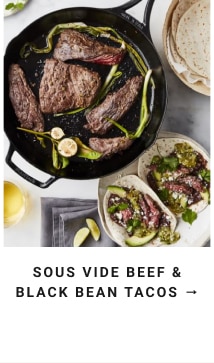 Sous Vide Beef & Black Bean Tacos