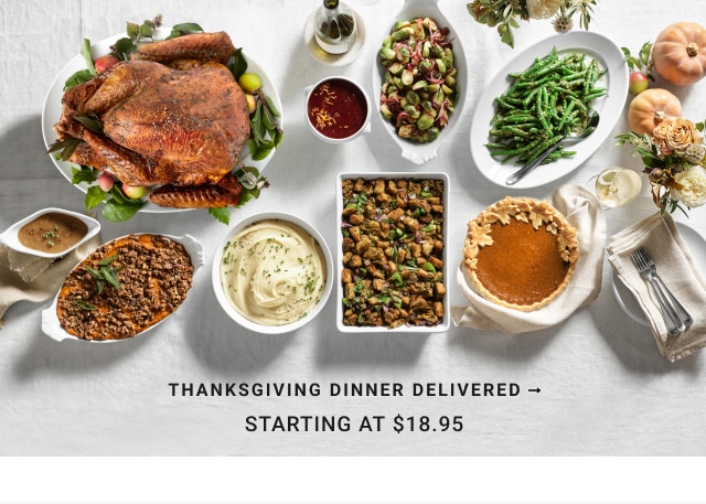 Thanksgiving Dinner delivered - Starting at $18.95