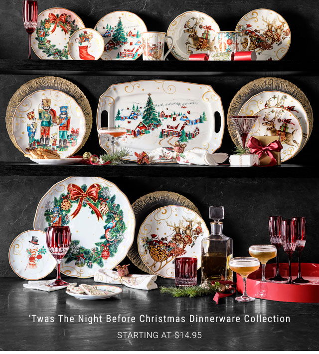 ‘Twas The Night Before Christmas Dinnerware Collection Starting at $14.95