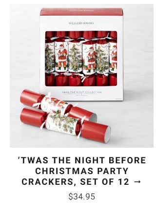 ‘Twas the Night Before Christmas Party Crackers, Set of 12 $34.95