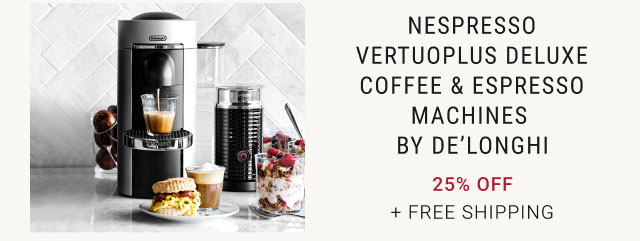 Nespresso VertuoPlus Deluxe Coffee & Espresso Machines By De’Longhi 25% Off + free Shipping