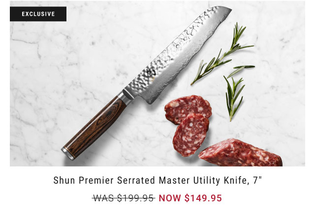 Shun Premier Serrated Master Utility Knife, 7" NOW $149.95