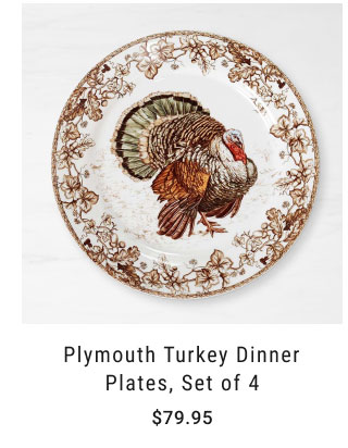 Plymouth Turkey Dinner Plates, Set of 4 $79.95