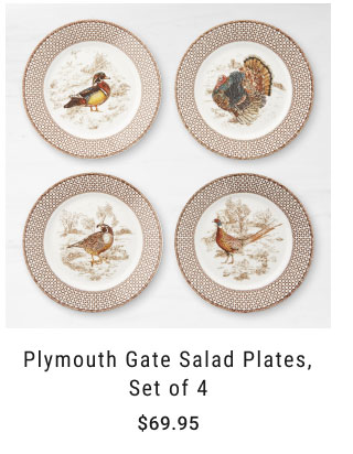 Plymouth Gate Salad Plates, Set of 4 $69.95