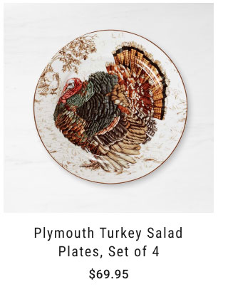 Plymouth Turkey Salad Plates, Set of 4 $69.95