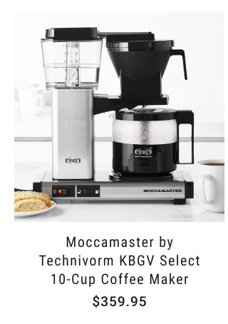 Moccamaster by Technivorm KBGV Select 10-Cup Coffee Maker Starting at $359.95