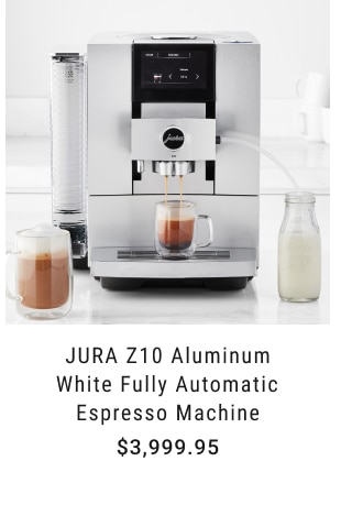 JURA Z10 Aluminum White Fully Automatic Espresso Machine Starting at $3,999.95