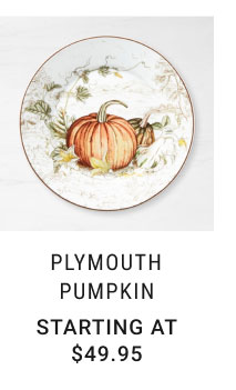 Plymouth pumpkin Starting at $49.95