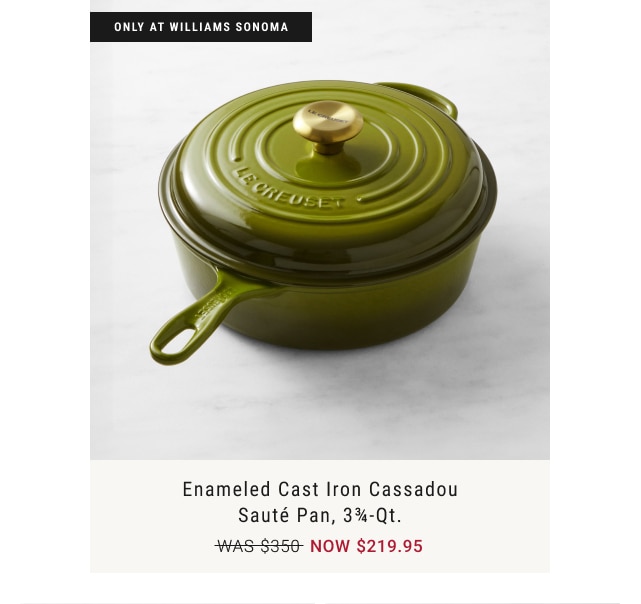 Enameled cast iron cassadou sauté pan, 3¾- qt. - now $219.95