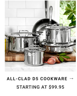 All-Clad D5 Cookware Starting at $99.95