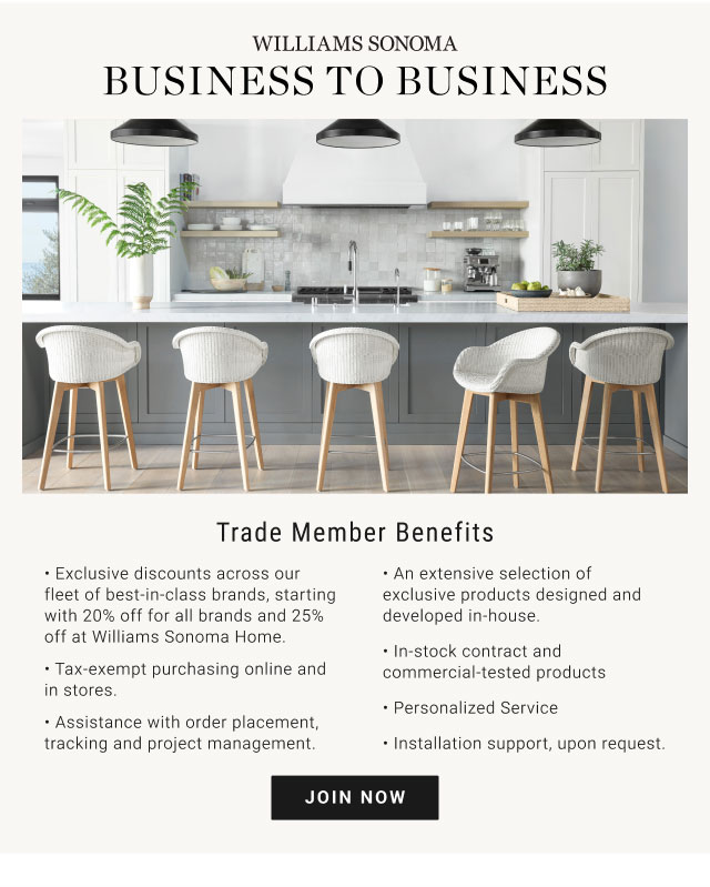 Williams Sonoma Business to Business - Join Now