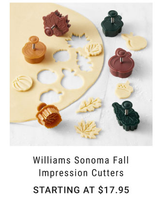 Williams Sonoma Fall Impression Cutters Starting at $17.95