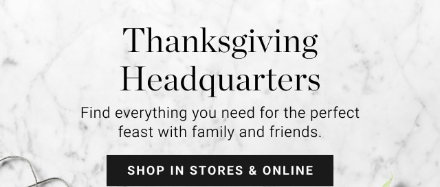 Thanksgiving Headquarters - shop in stores & online