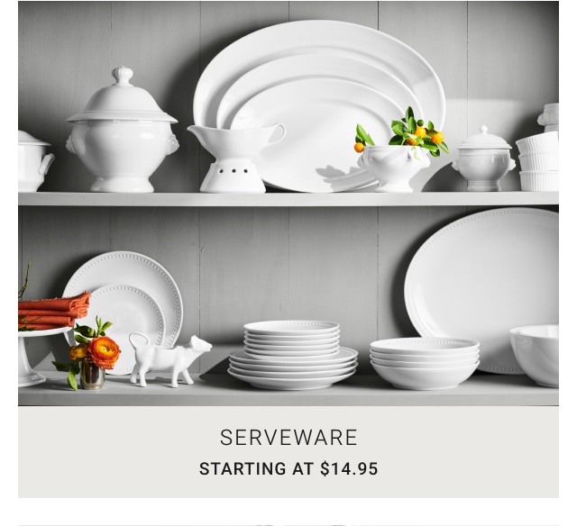 serveware - Starting at $14.95