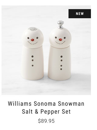 Williams Sonoma Snowman Salt & Pepper Set $89.95