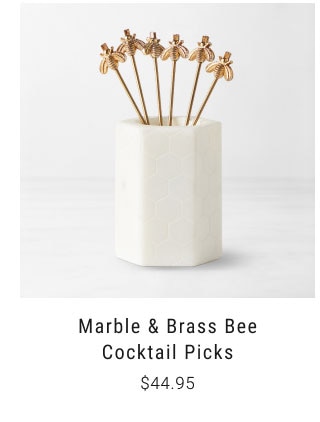 Marble & Brass Bee Cocktail Picks $44.95