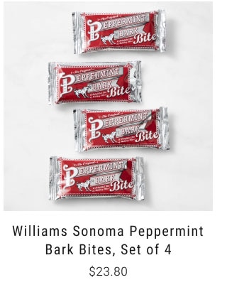 Williams Sonoma Peppermint Bark Bites, Set of 4 $23.80