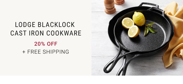 Lodge Blacklock Cast Iron Cookware - 20% off + Free SHipping