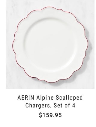 AERIN Alpine Scalloped Chargers, Set of 4 $159.95