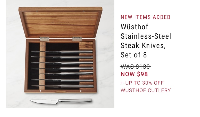 Wüsthof Stainless-Steel Steak Knives, Set of 8 - NOW $98 + Up to 30% Off Wüsthof Cutlery