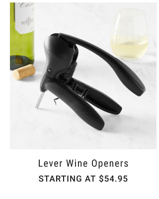 Lever Wine Openers Starting at $54.95