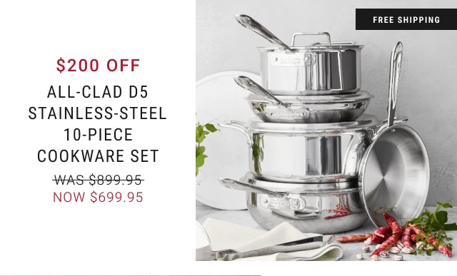 All-Clad d5 Stainless-Steel 10-Piece Cookware Set