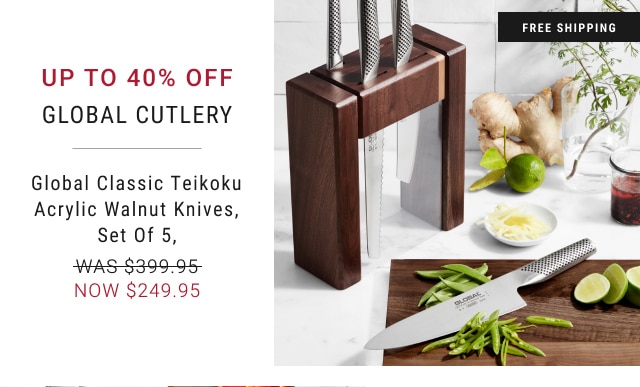 Up to 40% Off global cutlery - Global Classic Teikoku Acrylic Walnut Knives, Set of 5, - NOW $249.95