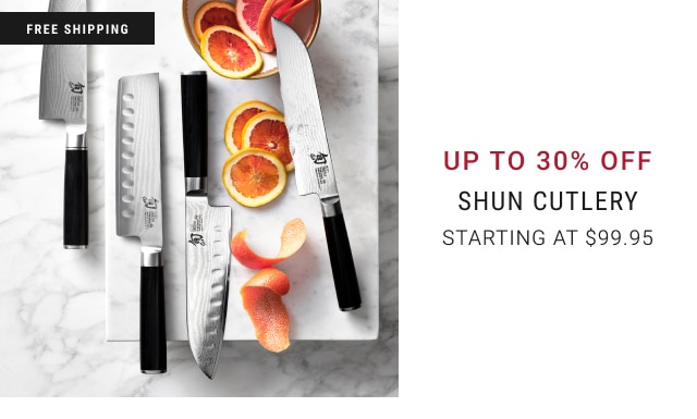 up to 30% off shun cutlery - Starting at $99.95
