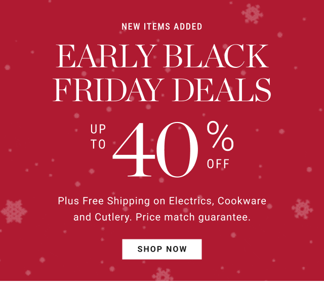 New items added - EARLY Black Friday Deals Up To 40% off - Shop now