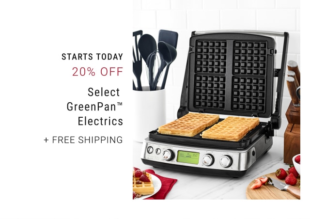 20% Off Select GreenPan™ Electrics + free shipping