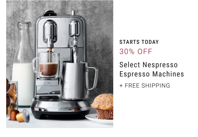 30% Off Select Nespresso Espresso Machines + free shipping