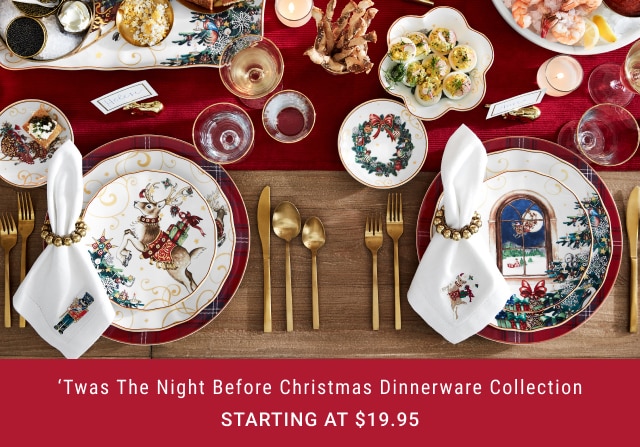 ‘Twas the Night Before Christmas dinnerware collection - Starting at $19.95