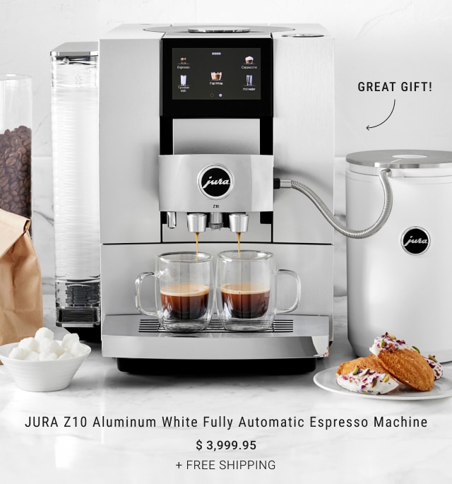 JURA Z10 Aluminum White Fully Automatic Espresso Machine - $3,999.95 + Free shipping