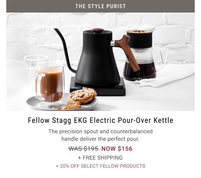 Fellow Stagg EKG Electric Pour-Over Kettle - $156 + Free shipping + 20% Off Select Fellow Products