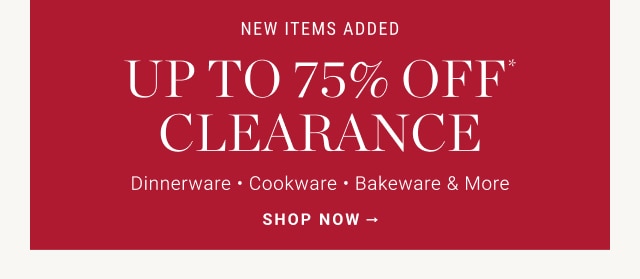 up to 75% off clearance - shop now