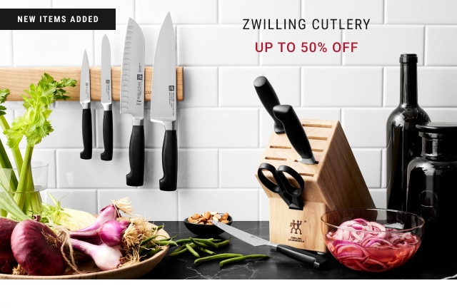 NEW ITEMS ADDED. Zwilling Cutlery. Up to 50% off.