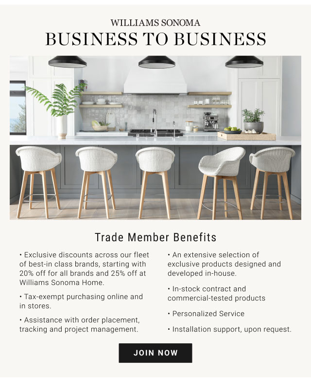 Williams Sonoma Business to Business - Join Now