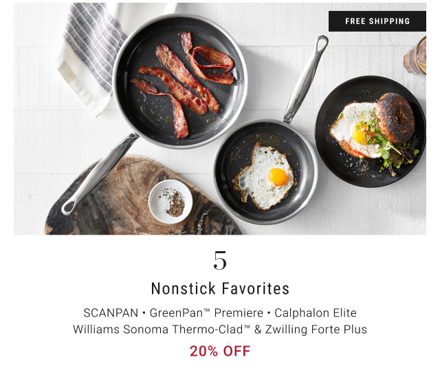 5 Nonstick favorites 20% off