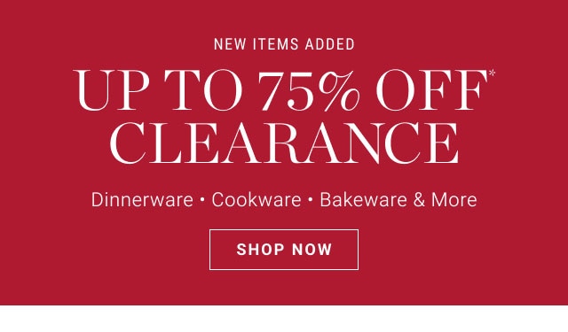 up to 75% off clearance - shop now