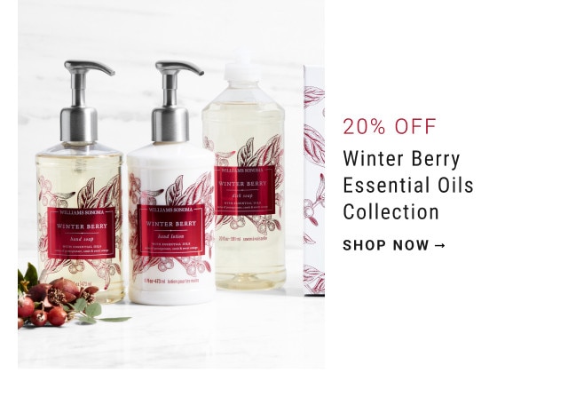 20% off. Winter Berry Essential Oils Collection. SHOP NOW →