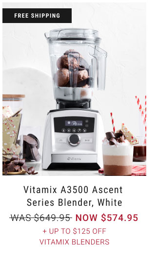 Vitamix A3500 Ascent Series Blender, White + Up to $125 Off Vitamix Blenders
