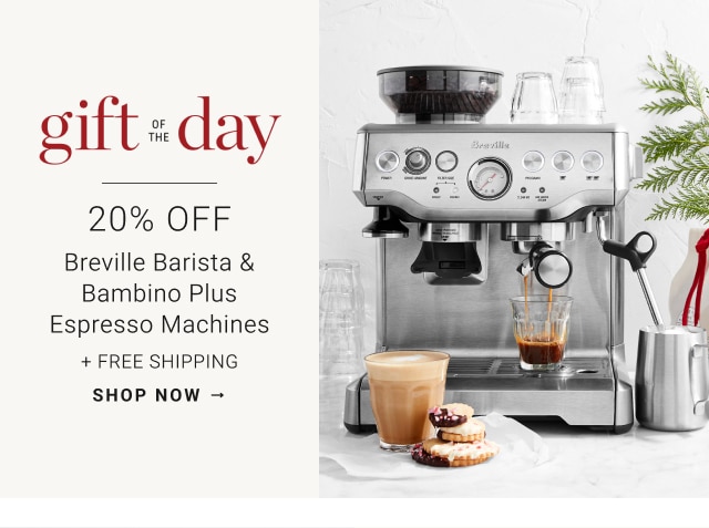 20% Off Breville Barista & Bambino Plus Espresso Machines + Free Shipping - shop now